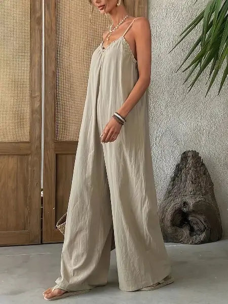 Sleeveless Wide Leg Casual Jumpsuit | Radical Authenticity