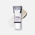 Matte face primer tube with salicylic acid label, white and purple cap