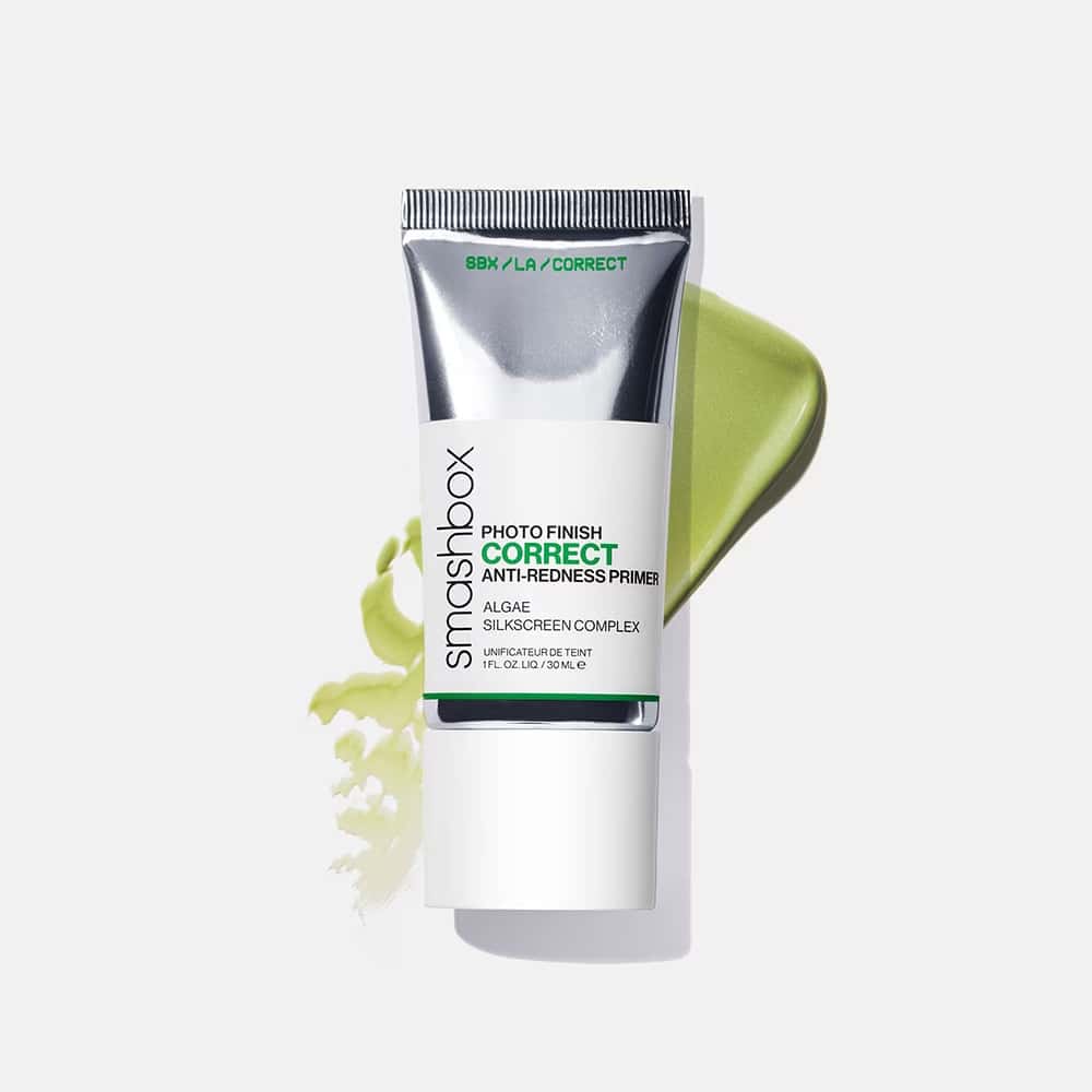 Smashbox photo finish correct anti redness primer in white tube with silver cap, 30 ml