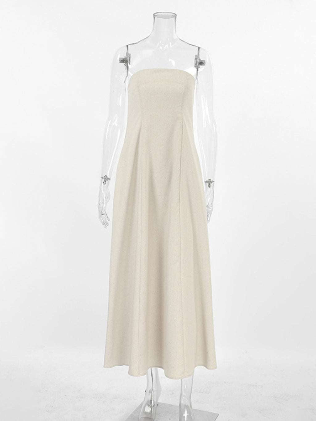 Hemp Smocked Back Tube Dress