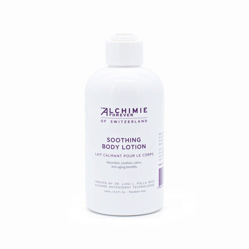 ALCHIMIE FOREVER soothing body lotion bottle, 8oz, pump missing