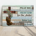 Trust God Love One Another Sign