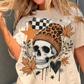 Fall Beanie Skelly Graphic Tee