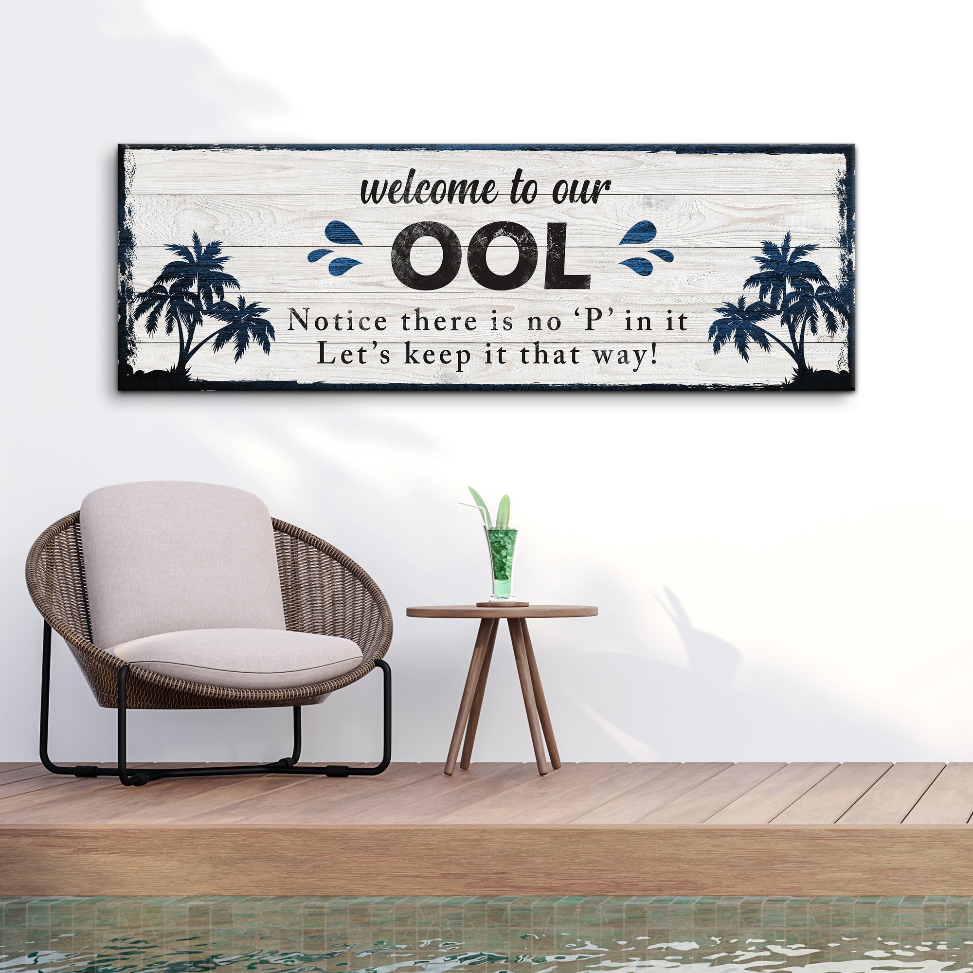 Welcome To Our Pool Sign