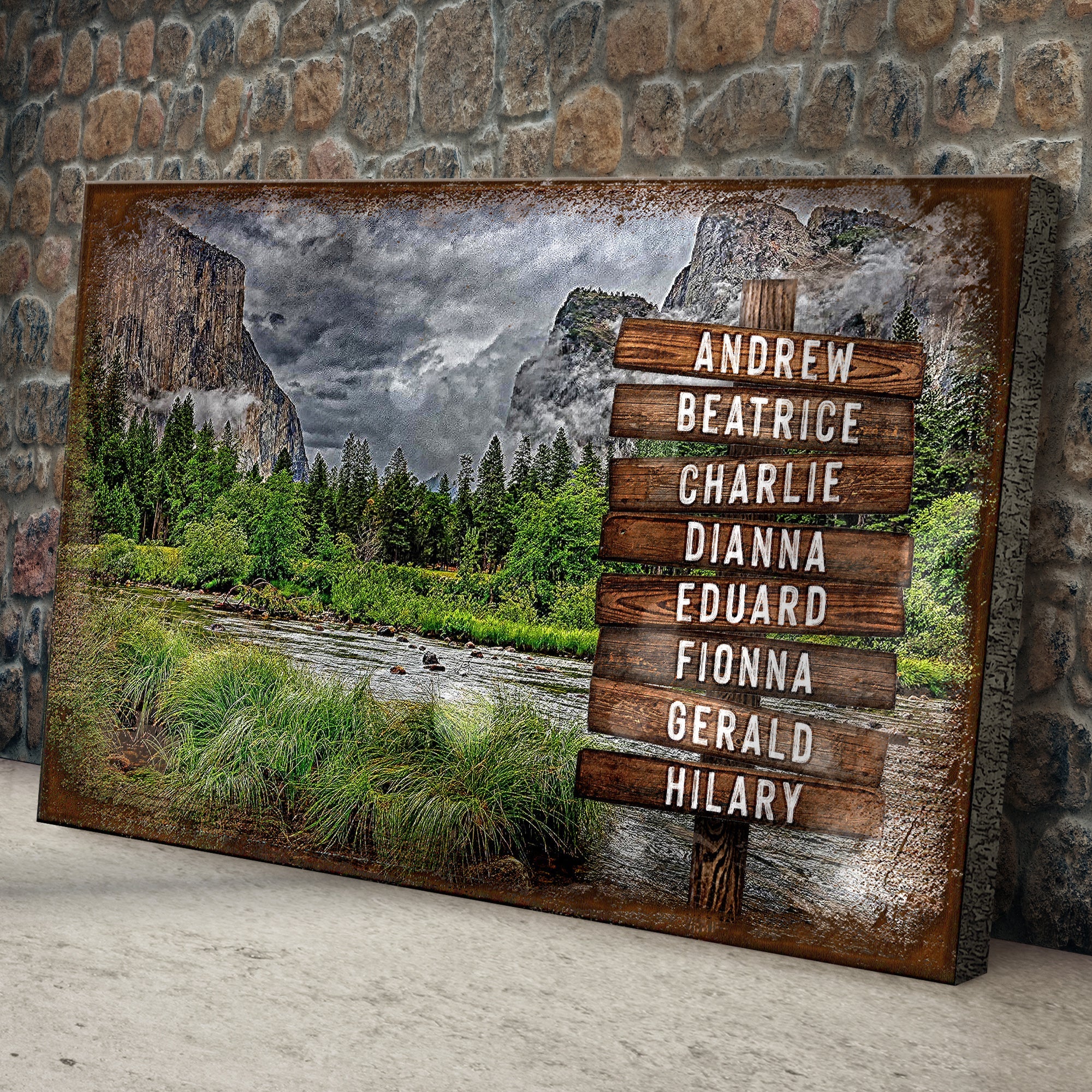 Lake Family Name Sign