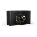 Unscented full-size shaving kit in black gift box with shaving brush and bottles