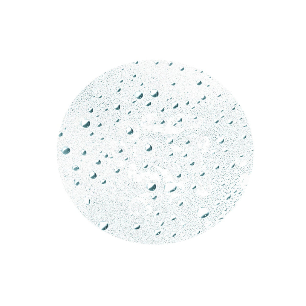 Foaming hair tonic texture with blue specks