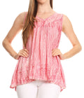 Sakkas Boho Love Sleeveless Blouse