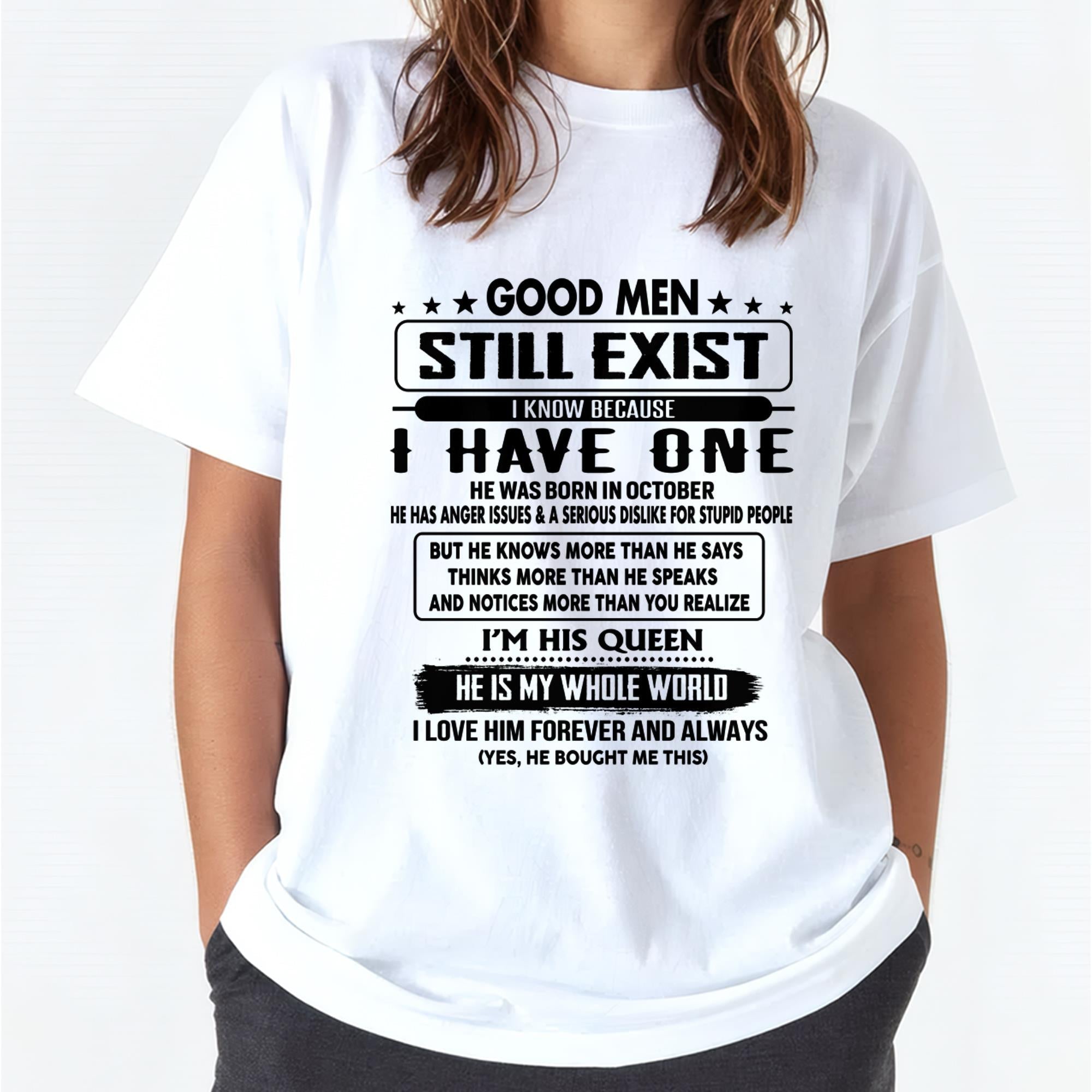 October - Good men Still Exist - gift for your girlfriend, wife from Husband - NGHL10 (SKU-GM-10)