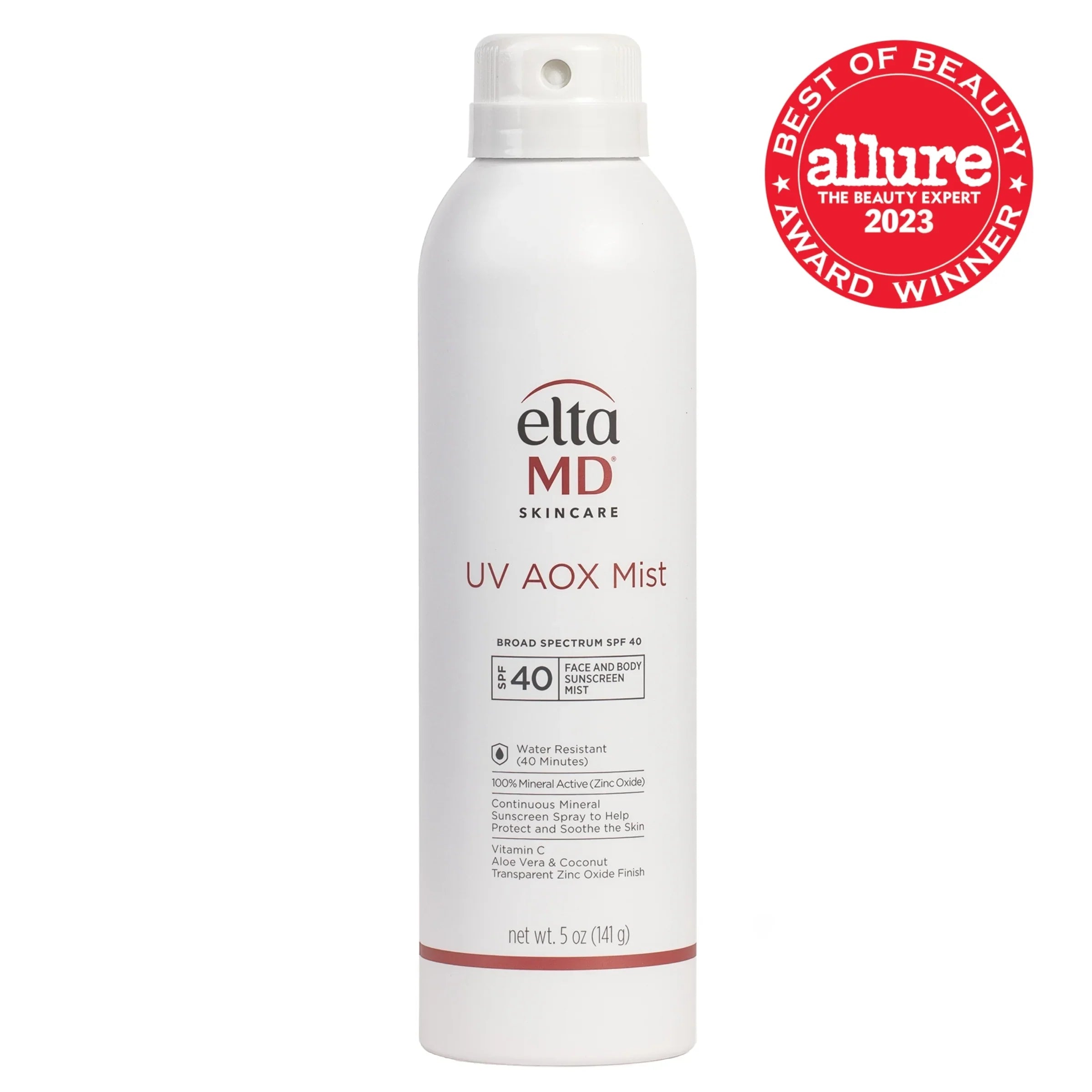 EltaMD UV AOX Mist SPF 40 broad-spectrum sunscreen mist bottle, 5 oz