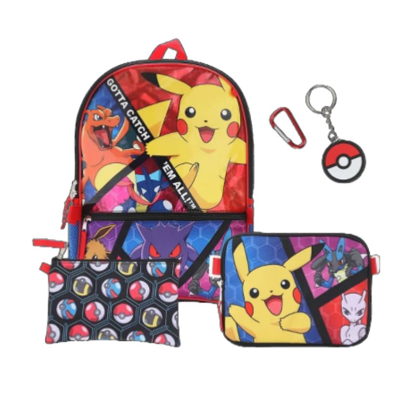 MOCHILA  Pokemon con lonchera y cartuchera