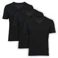 Black V-neck undershirt 3-pack, short-sleeve V-neck tees
