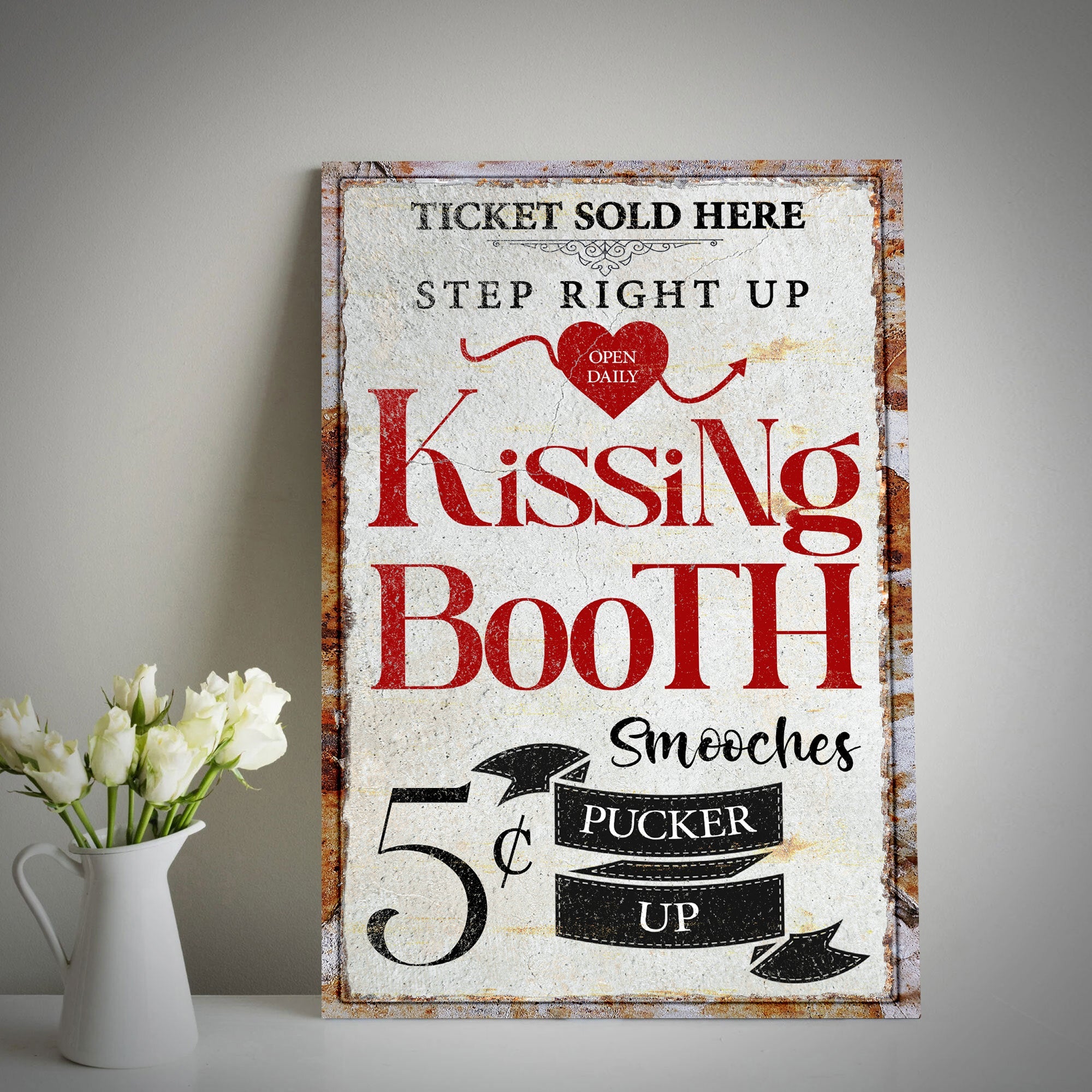 Valentines Day Kissing Booth Sign II