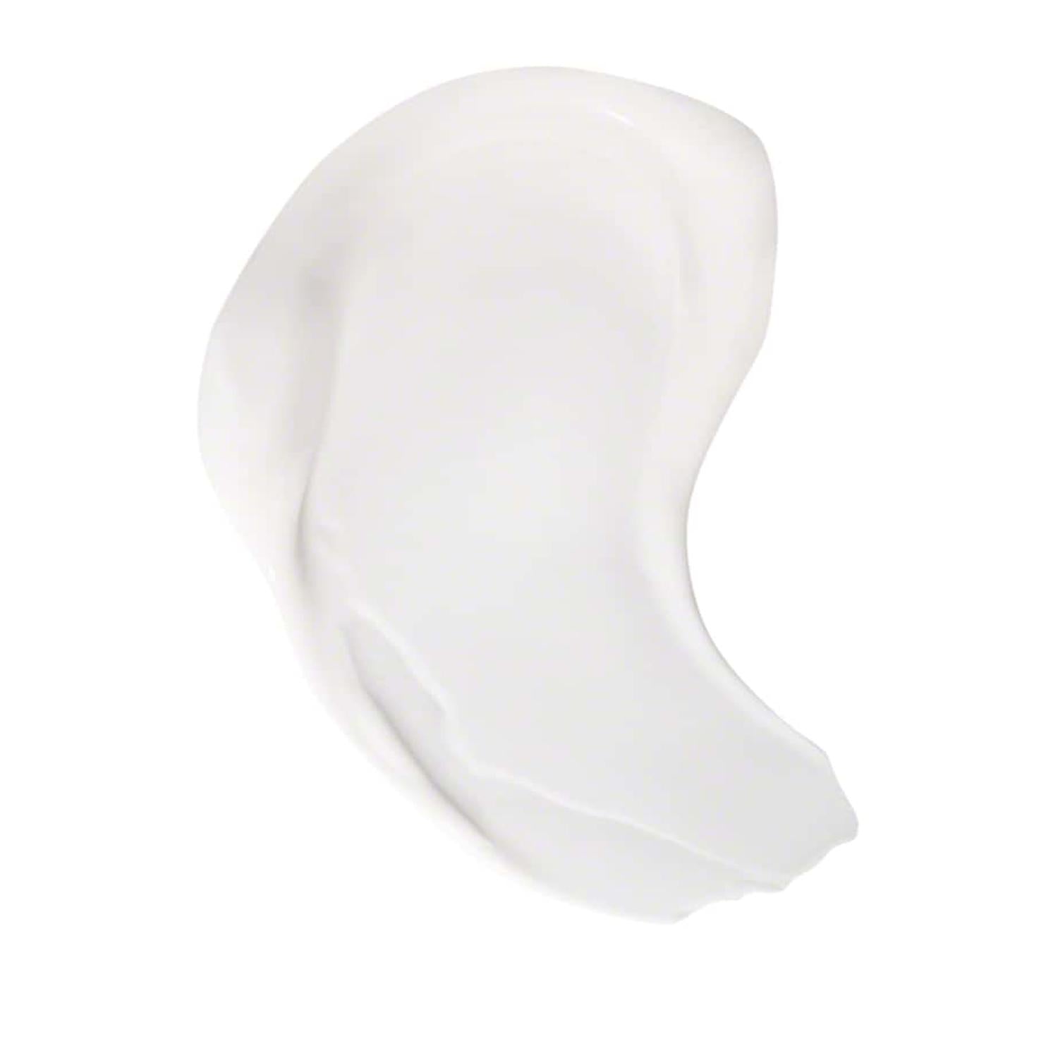 Valmont LumiMask cream swatch, smooth opaque off-white gel texture