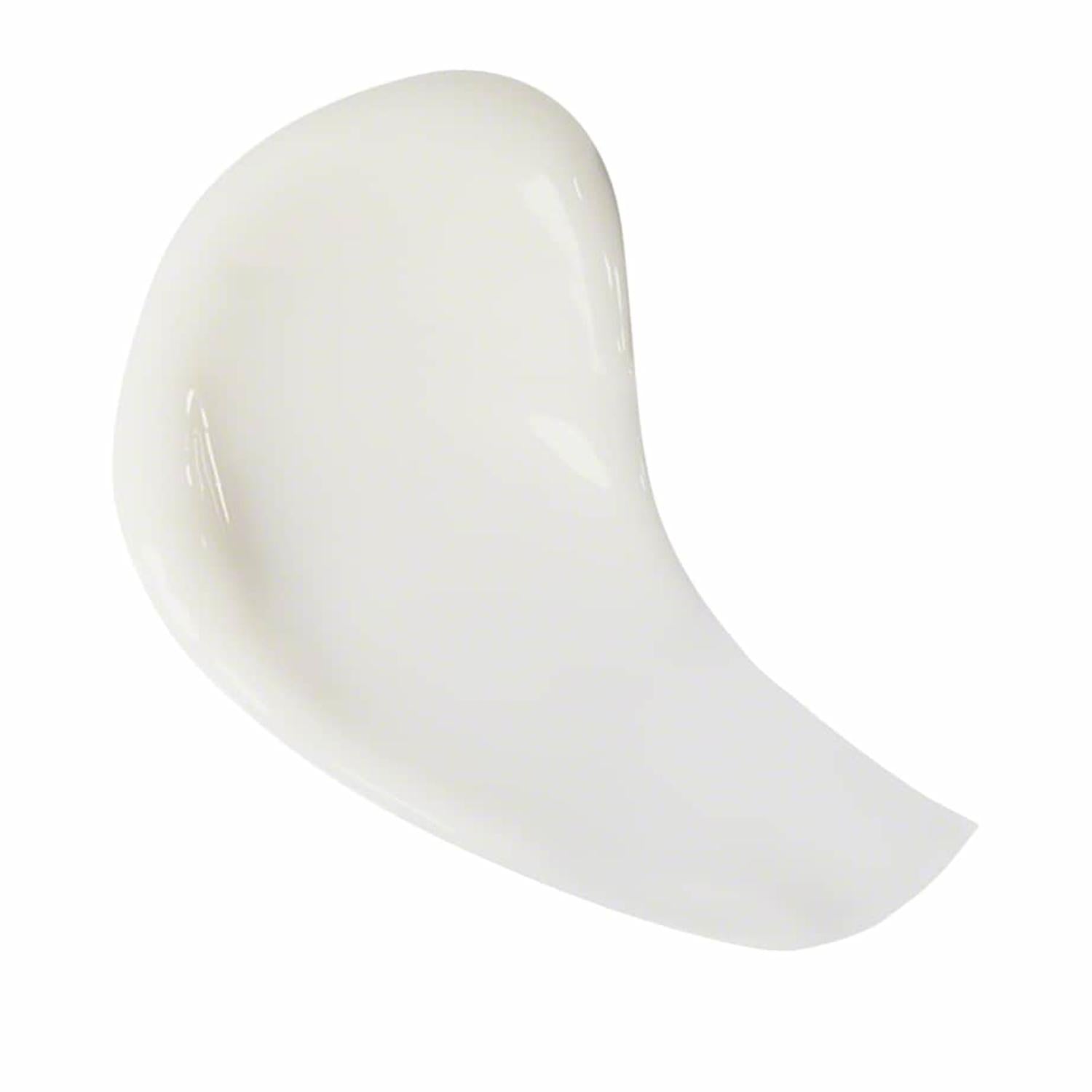 Thick white cream gel scoop with smooth, glossy texture