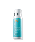 Moroccanoil curl defining cream bottle with pump, clear liquid in white and teal