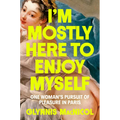 Hardcover book cover with woman portrait and bold yellow text on teal background
