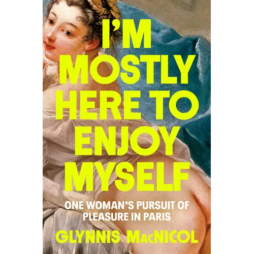 Hardcover book cover with woman portrait and bold yellow text on teal background