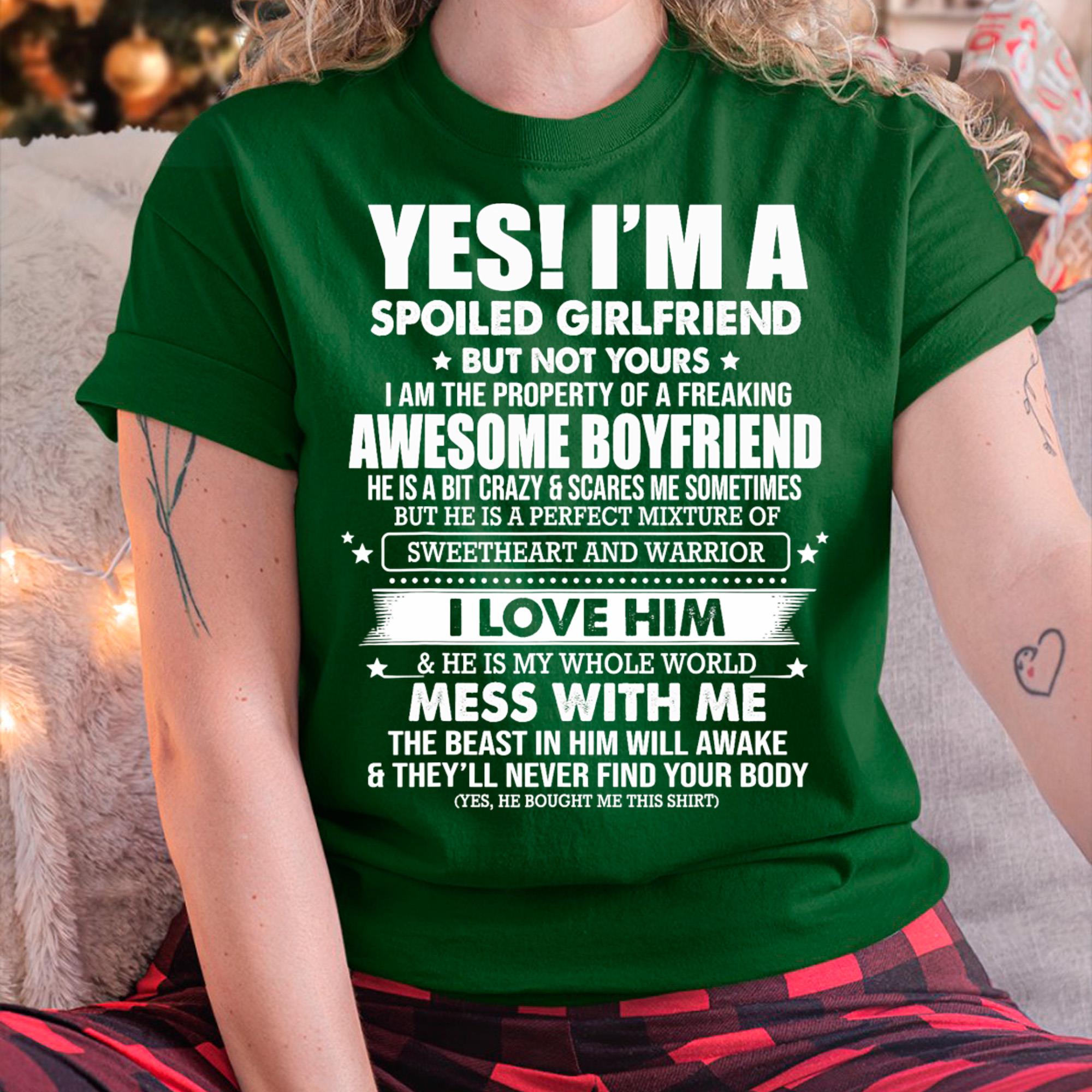 I am Spoiled Girlfriend - Gift for Wife From Husband - NGHL00 (SKU-T1306-GIRLFRIEND)