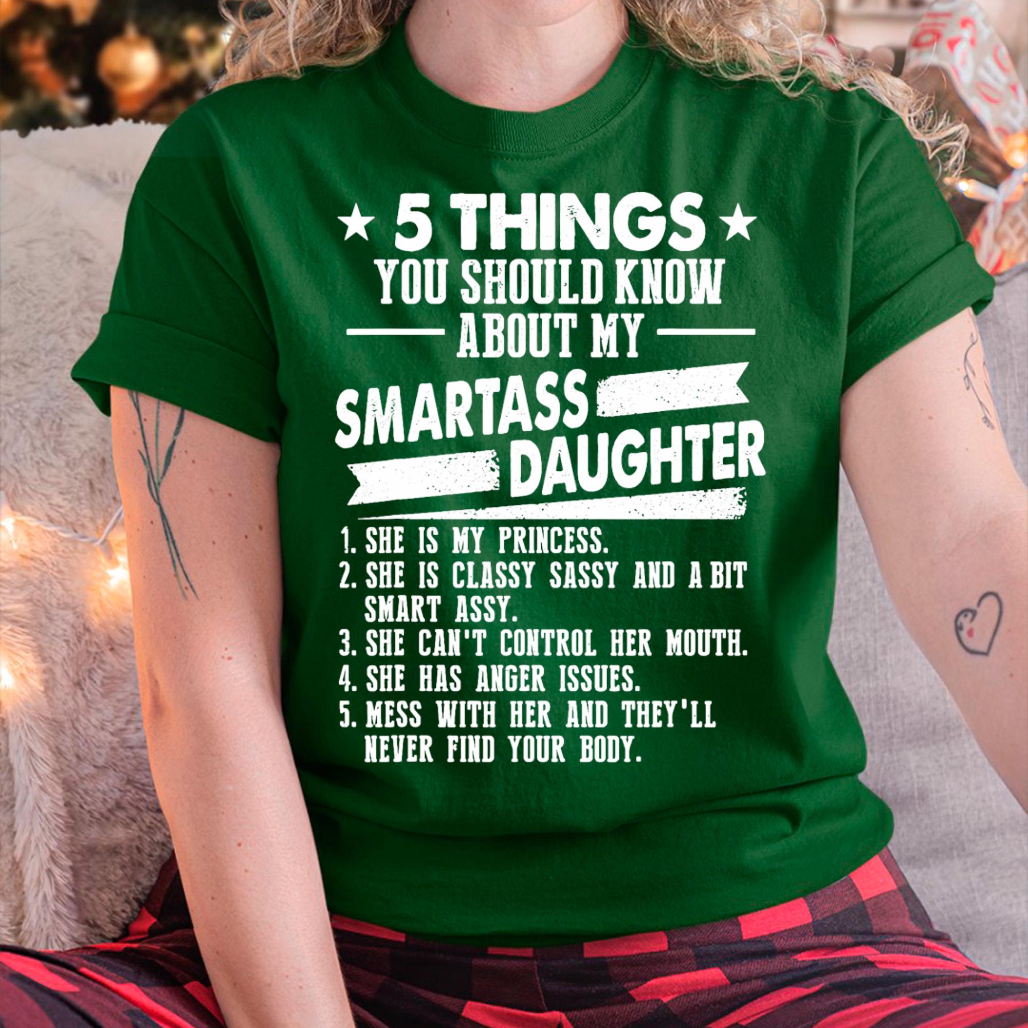 5 Things You Should Know About My Smartass Daughter - Gift for Daughter from Mom - NGHL00