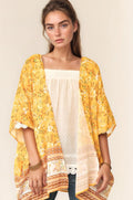 Davi & Dani Floral Kimono Cover Up - Short Sleeve Loose Fit