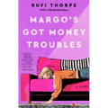 Hardcover novel with purple cover featuring illustrated seated woman and large title text