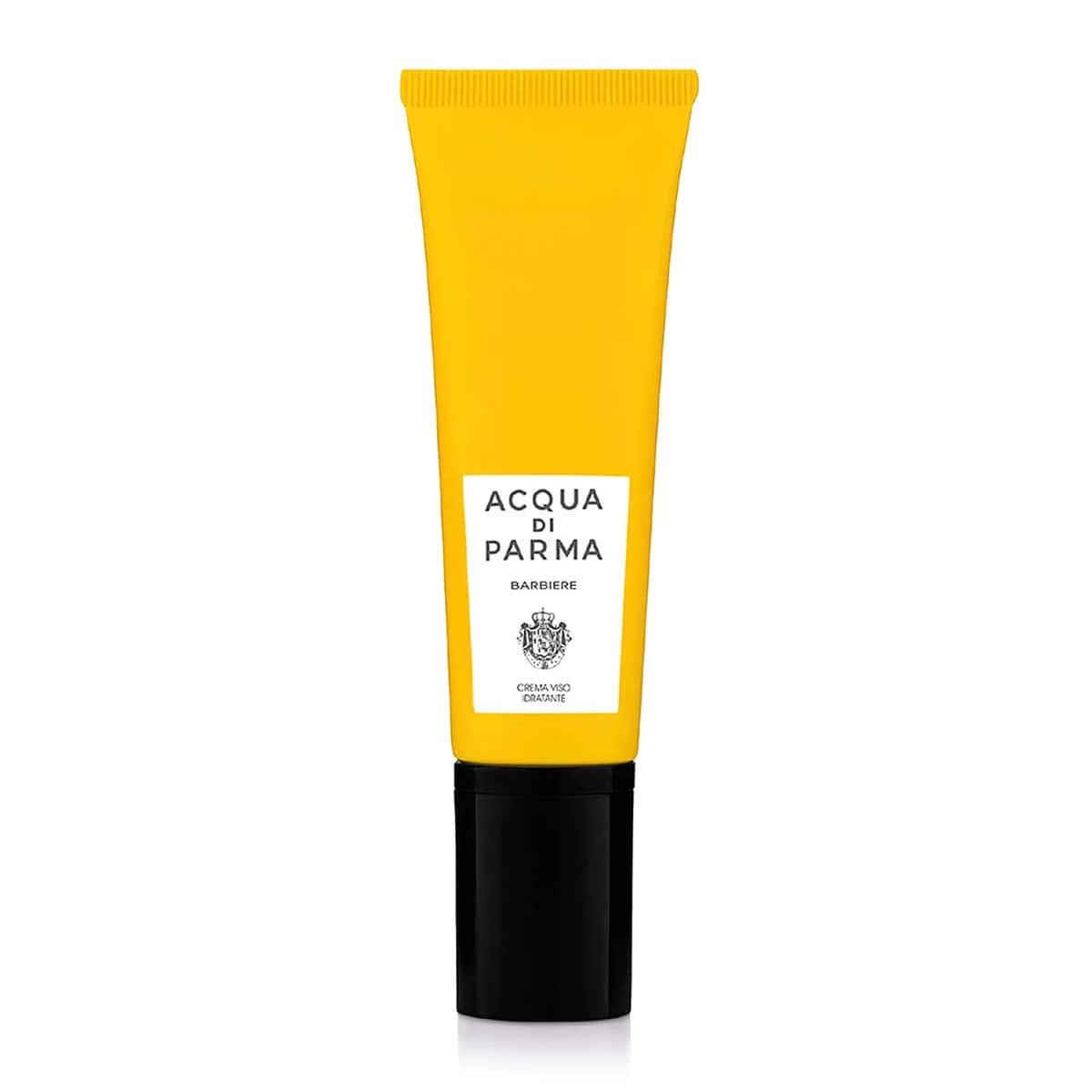 Acqua di Parma Barbiere moisturizing face cream tube, yellow with black cap