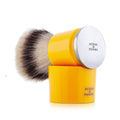 Acqua di Parma Barbiere yellow shaving brush with dark bristles and white logo cap