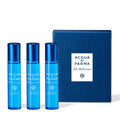 Eau de toilette discovery set: three blue mini bottles with matching box