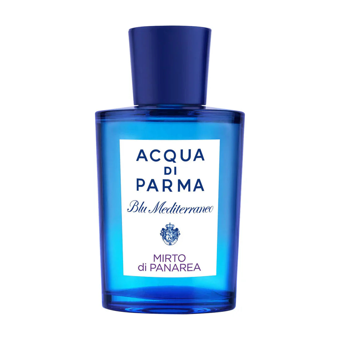 Acqua di Parma Blu Mediterraneo eau de toilette bottle, blue glass and white label