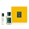 Deluxe gift set with Acqua di Parma bottles and yellow box, green and black caps