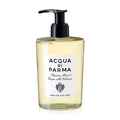 Acqua di Parma hand and body wash bottle with black pump dispenser