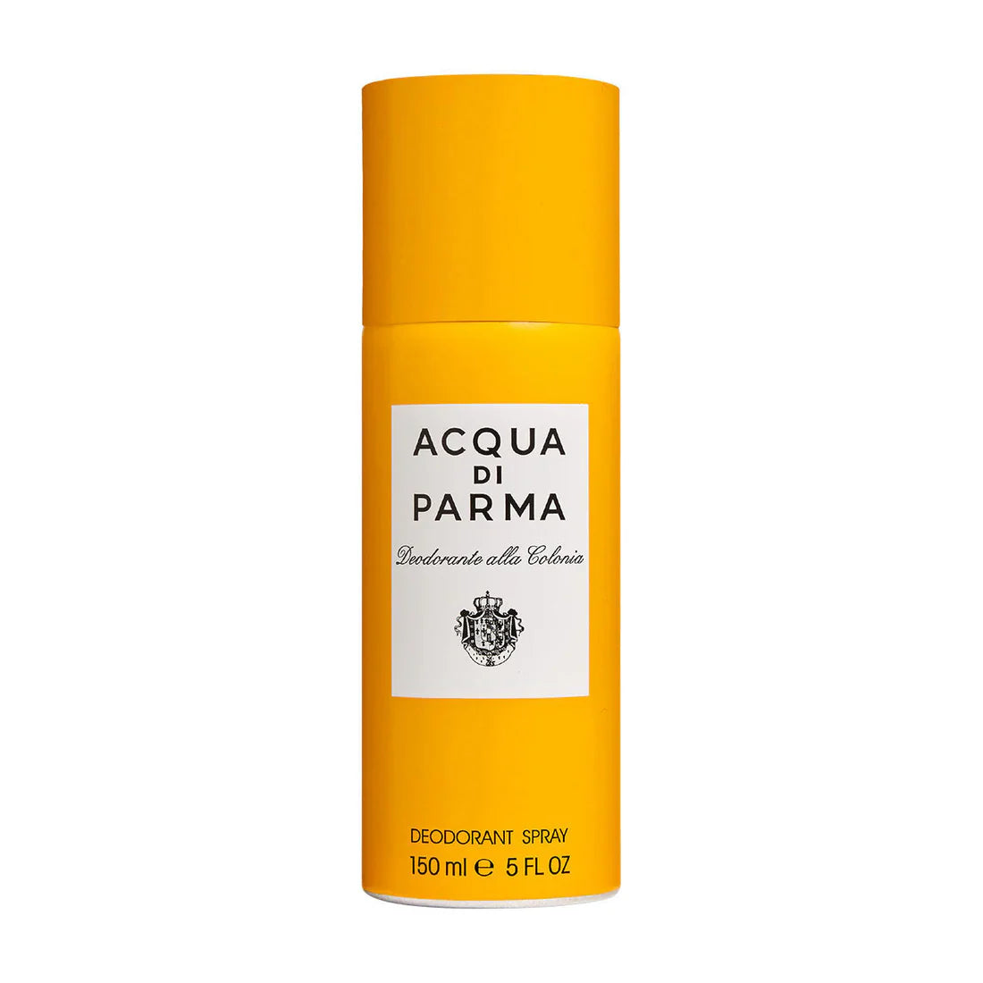 Acqua di Parma deodorant spray, yellow bottle with white label and 5 fl oz