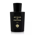 Acqua di Parma oud eau de parfum bottle with black cap and front label