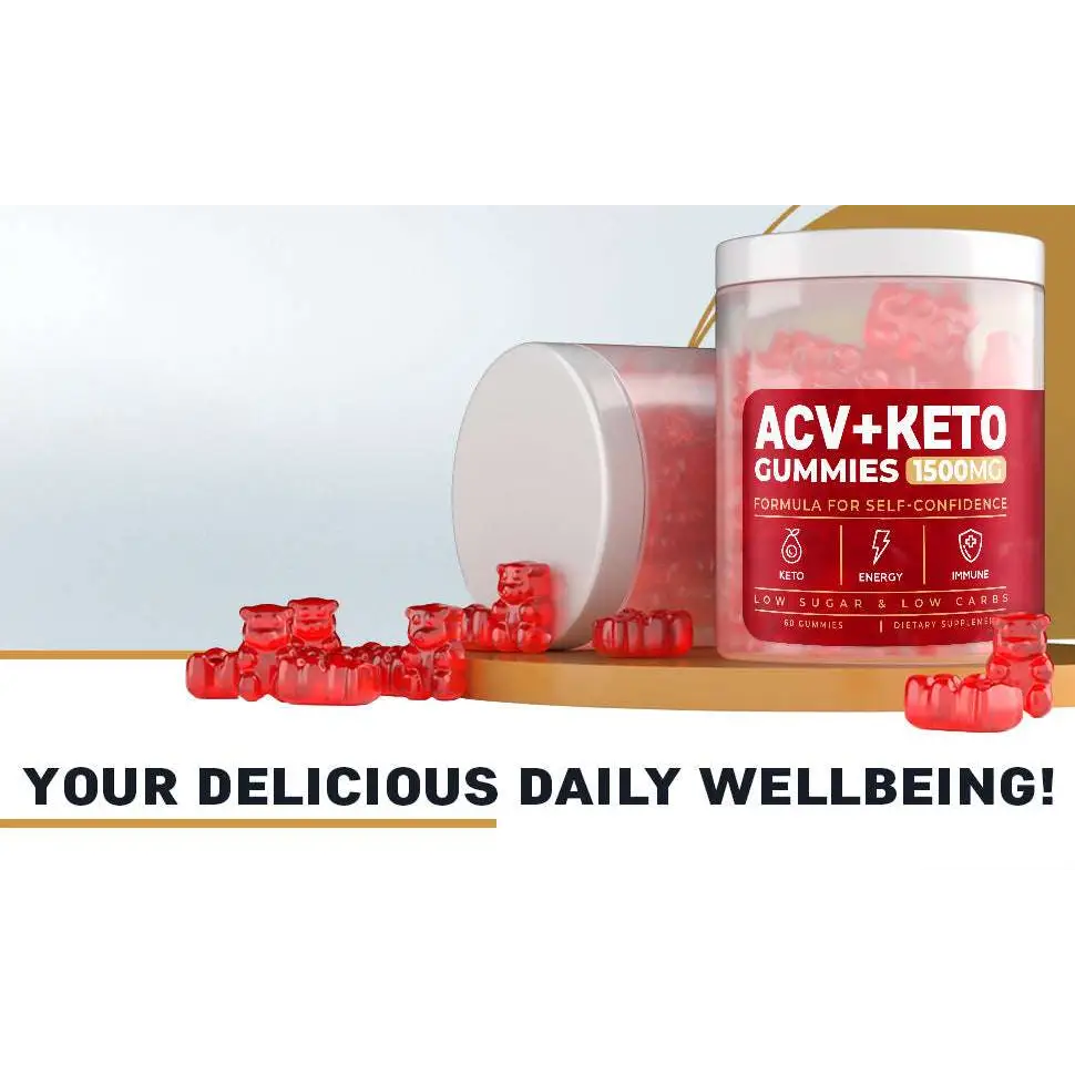 ACV Ketone 1500mg Soft Candy Gummies 60 Count