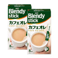 AGF Blendy stick cafe au lait instant coffee mix in two green stick boxes