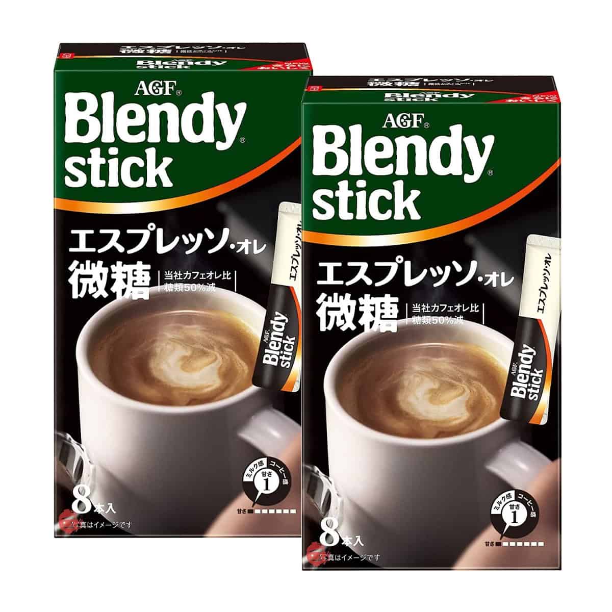 AGF Blendy Stick espresso au lait coffee mix sticks, 2 boxes