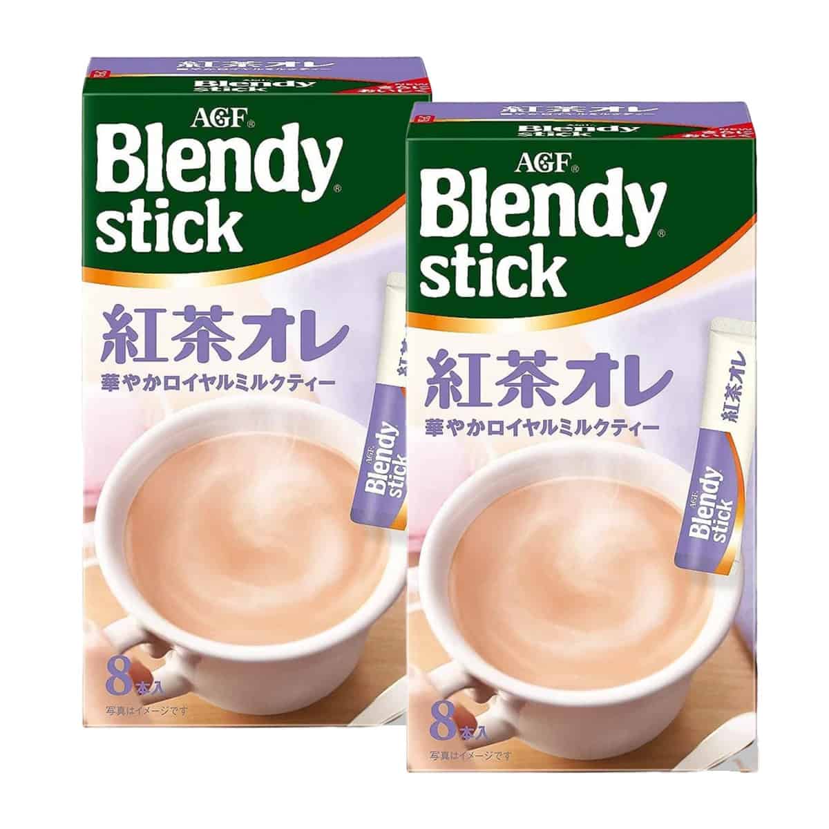 AGF Blendy Stick latte au lait coffee mix boxes, 8 sticks x 2