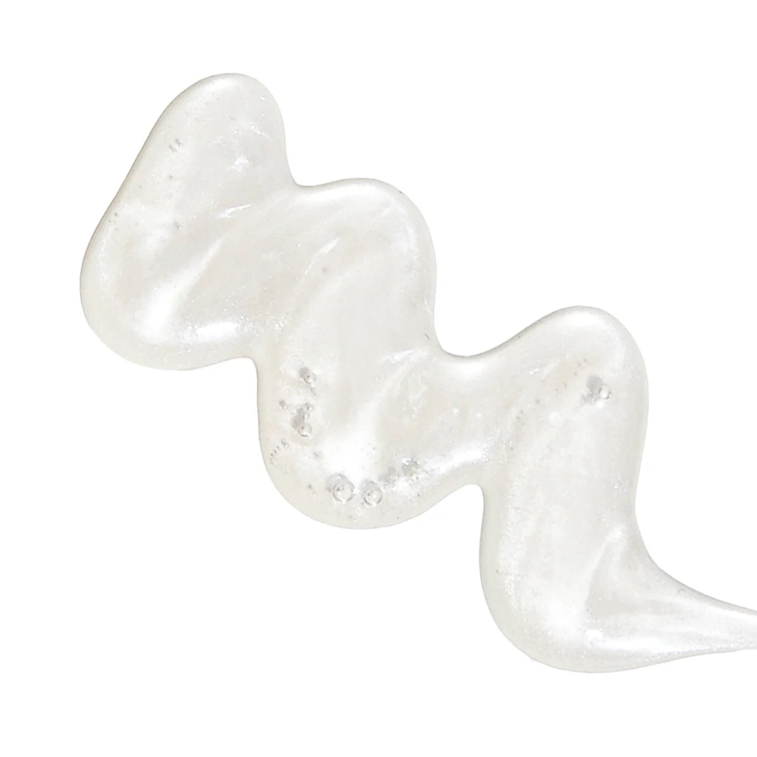 Gentle cleanser gel swatch, thick white cream texture