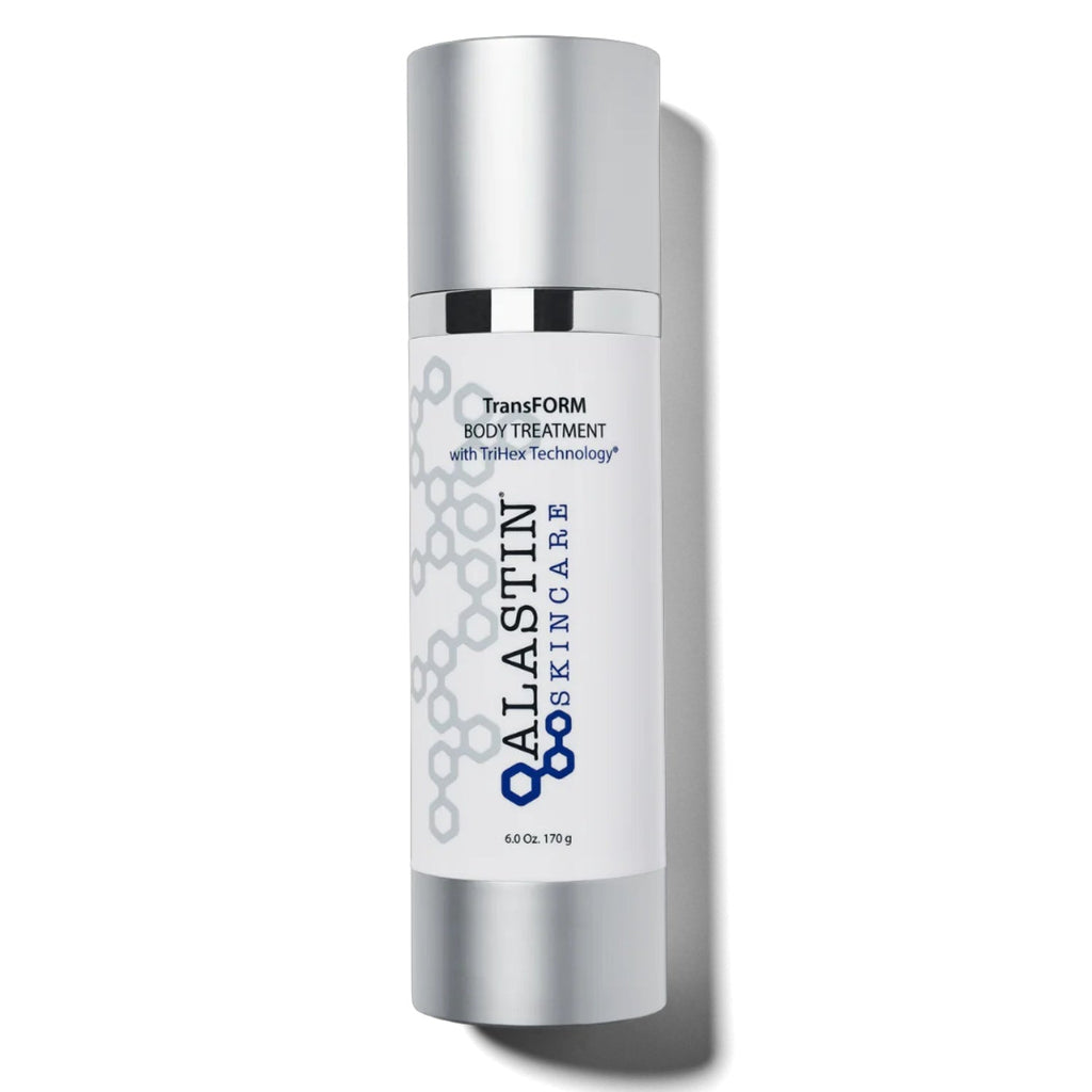 Alastin body treatment bottle, silver cap and label, 6 oz size