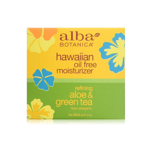Alba Botanica Hawaiian oil-free moisturizer box with aloe & green tea, 3 oz