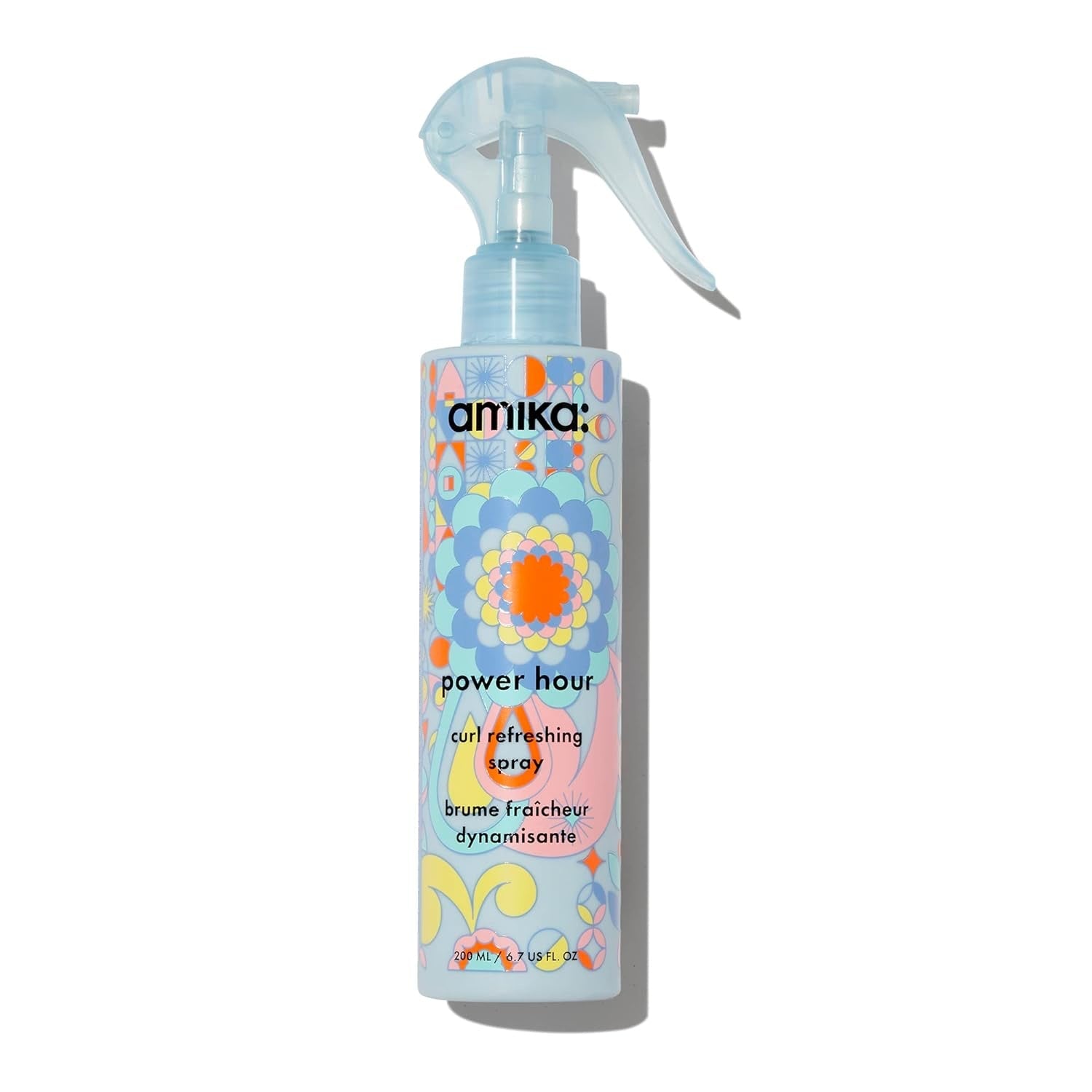 Amika power hour curl refreshing spray bottle with clear trigger