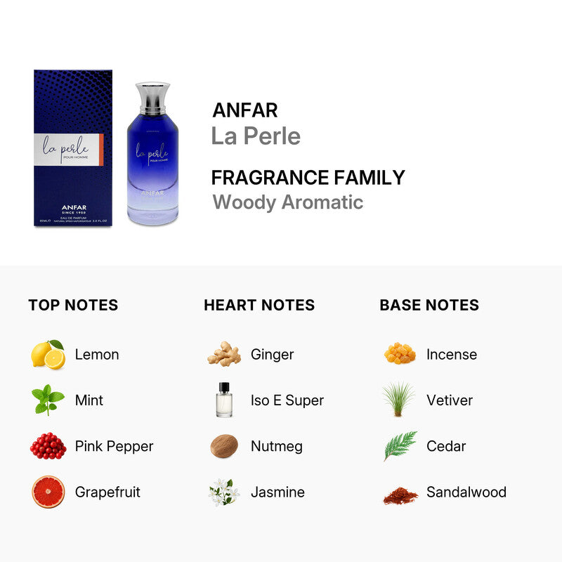 Anfar Men's La Perle EDP Spray 3.0 oz