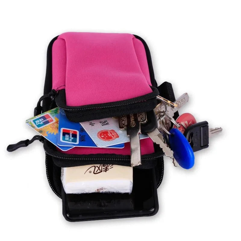Running Arm Bag | Shockproof Adjustable Armband Pouch for Smartphones up to 6 Inches