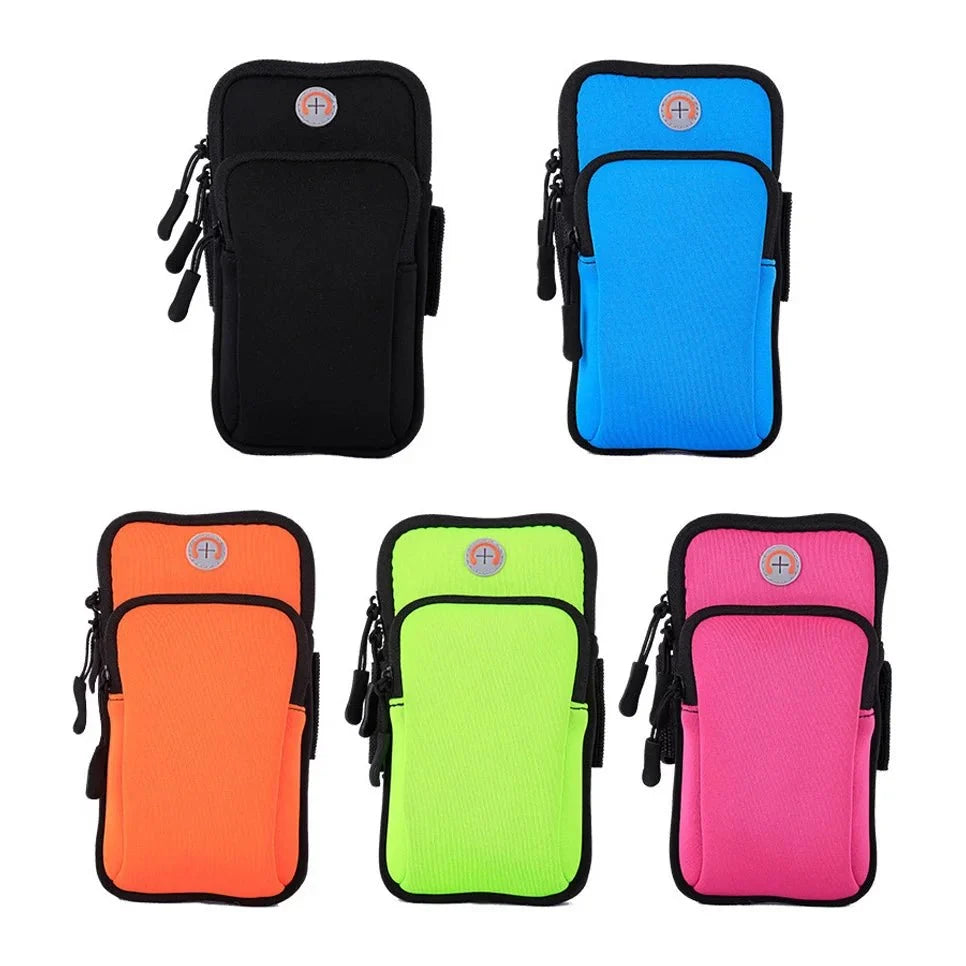 Running Arm Bag | Shockproof Adjustable Armband Pouch for Smartphones up to 6 Inches