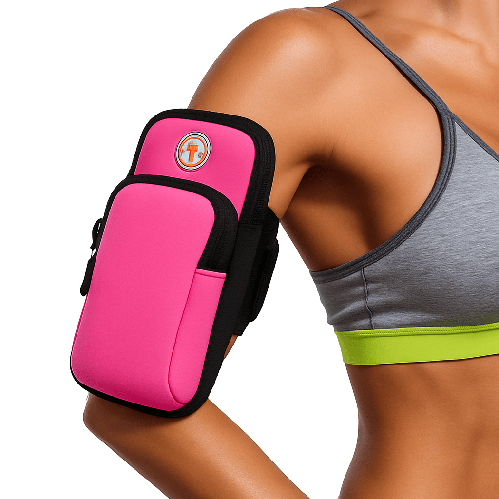 Running Arm Bag | Shockproof Adjustable Armband Pouch for Smartphones up to 6 Inches