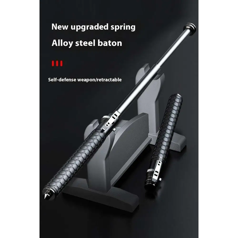 Automatic Spring Silver Self-Defense Baton