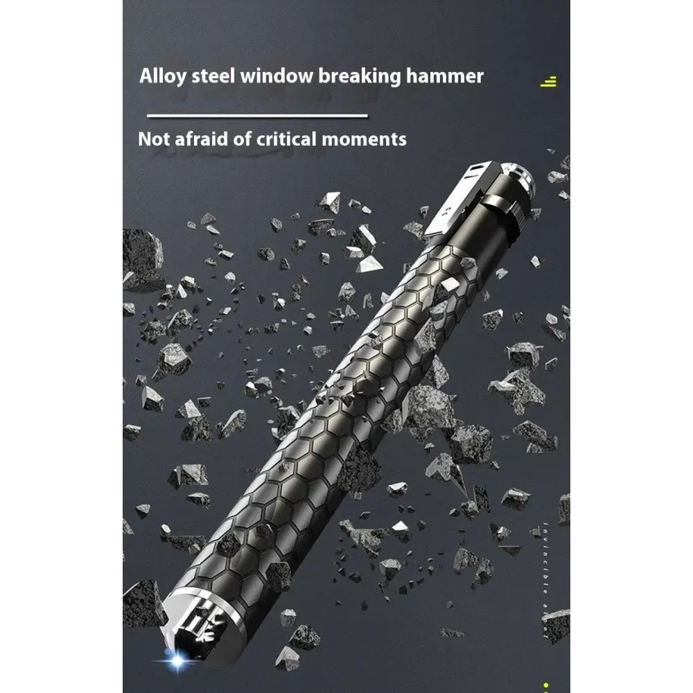 Automatic Spring Silver Self-Defense Baton