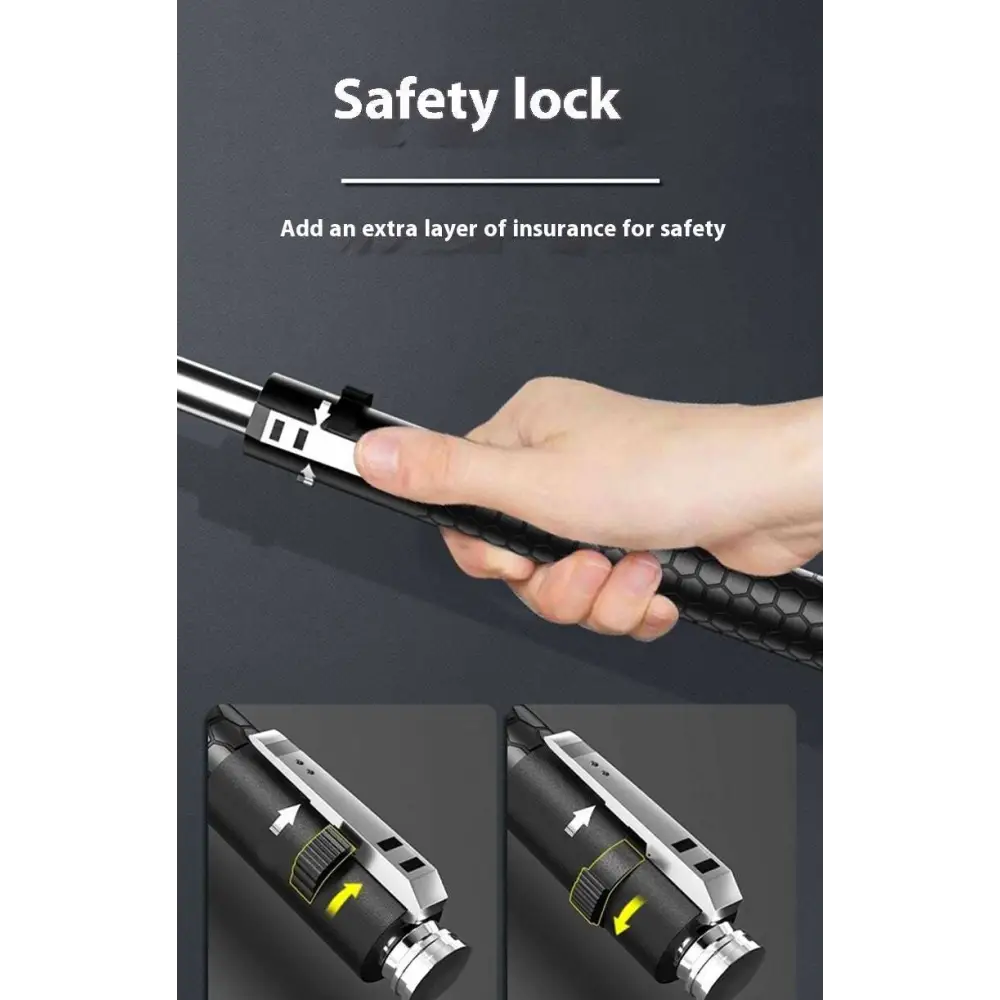 Automatic Spring Silver Self-Defense Baton