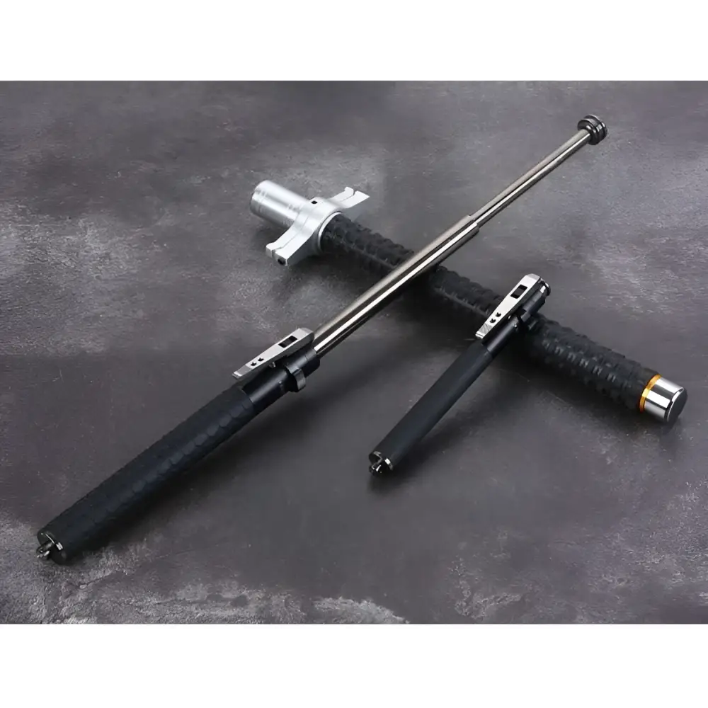 Automatic Spring Silver Self-Defense Baton